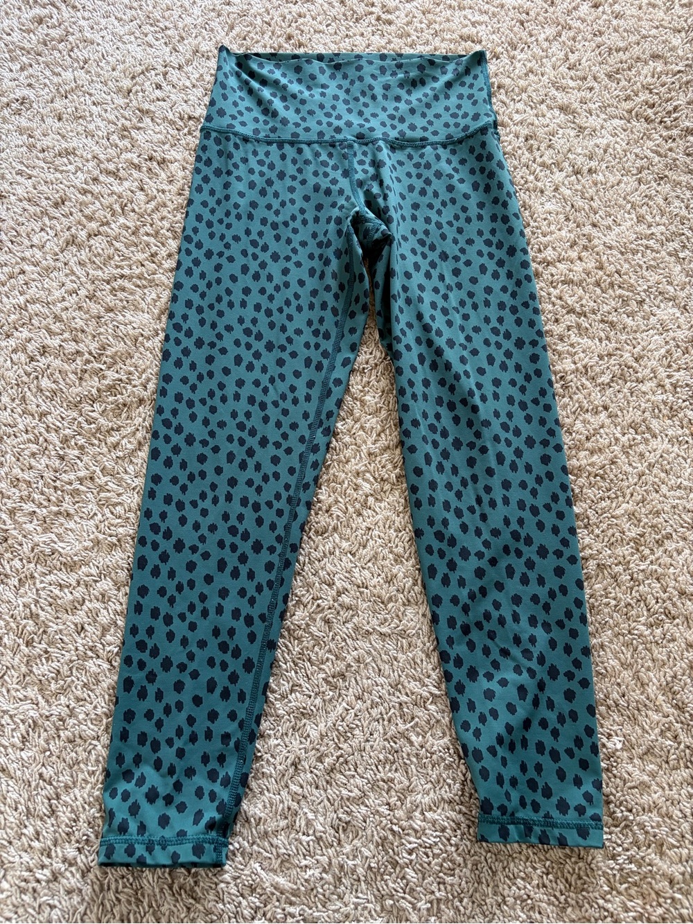 Women’s Teal Aerie Leopard Print Yoga Pants